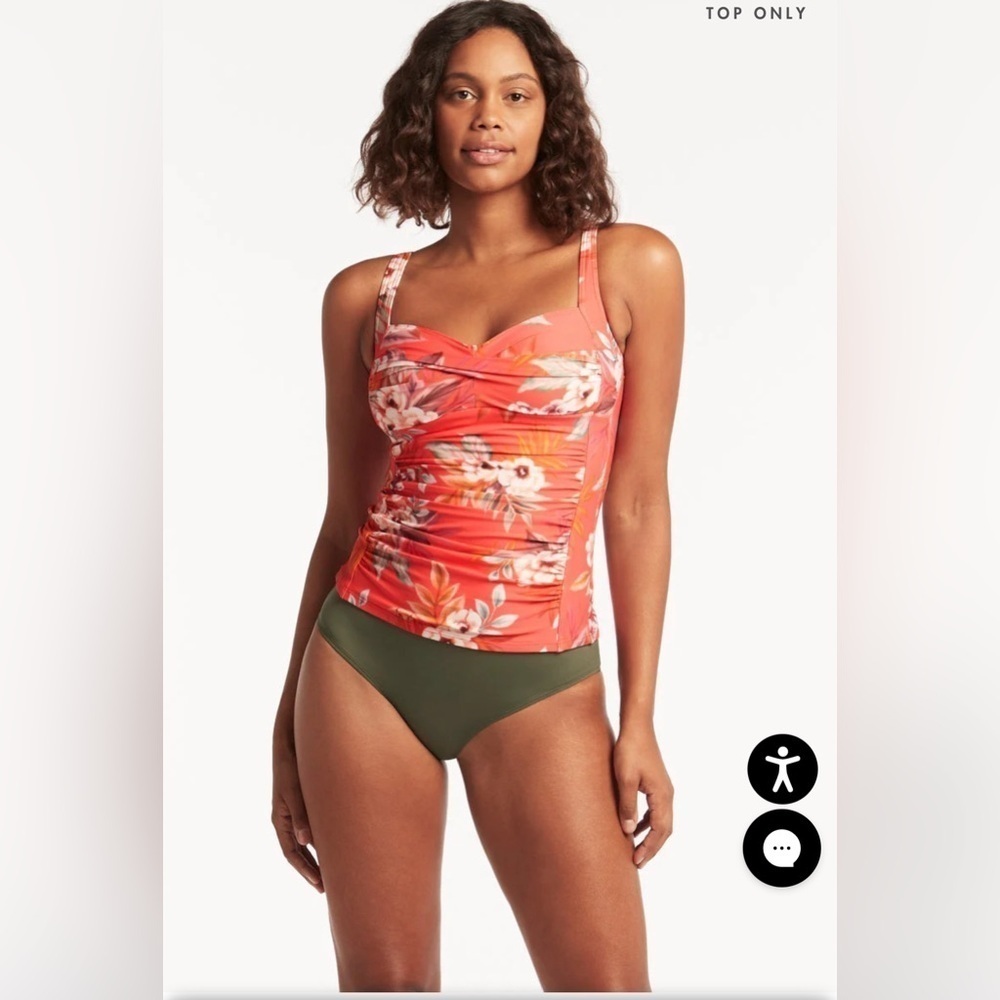 Sea Level Escape Twist Front Tankini